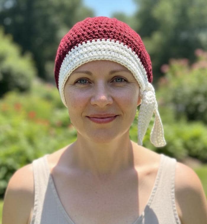 Handgehäkelter Baumwollhut Sommermütze Mit Bändchen von NancyHuberCreations