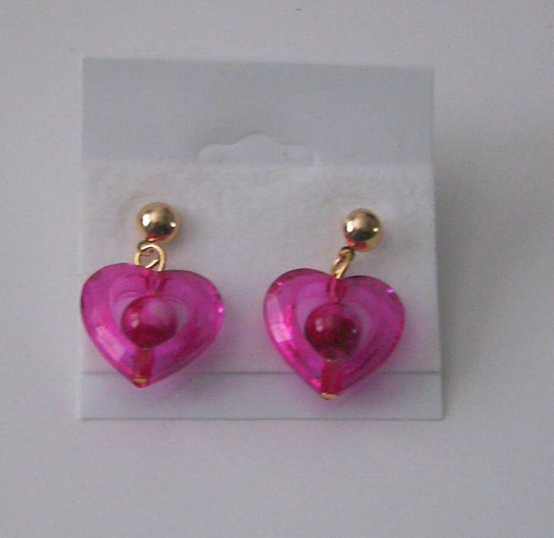 Pinkes Herz Mit Pink Marble Center Ohrringen - 4 Styles Erhältlich Pinkes Herz Mit Pink Marble Center Ohrringen - 4 Styles Erhältlich von NancySimpsonArt