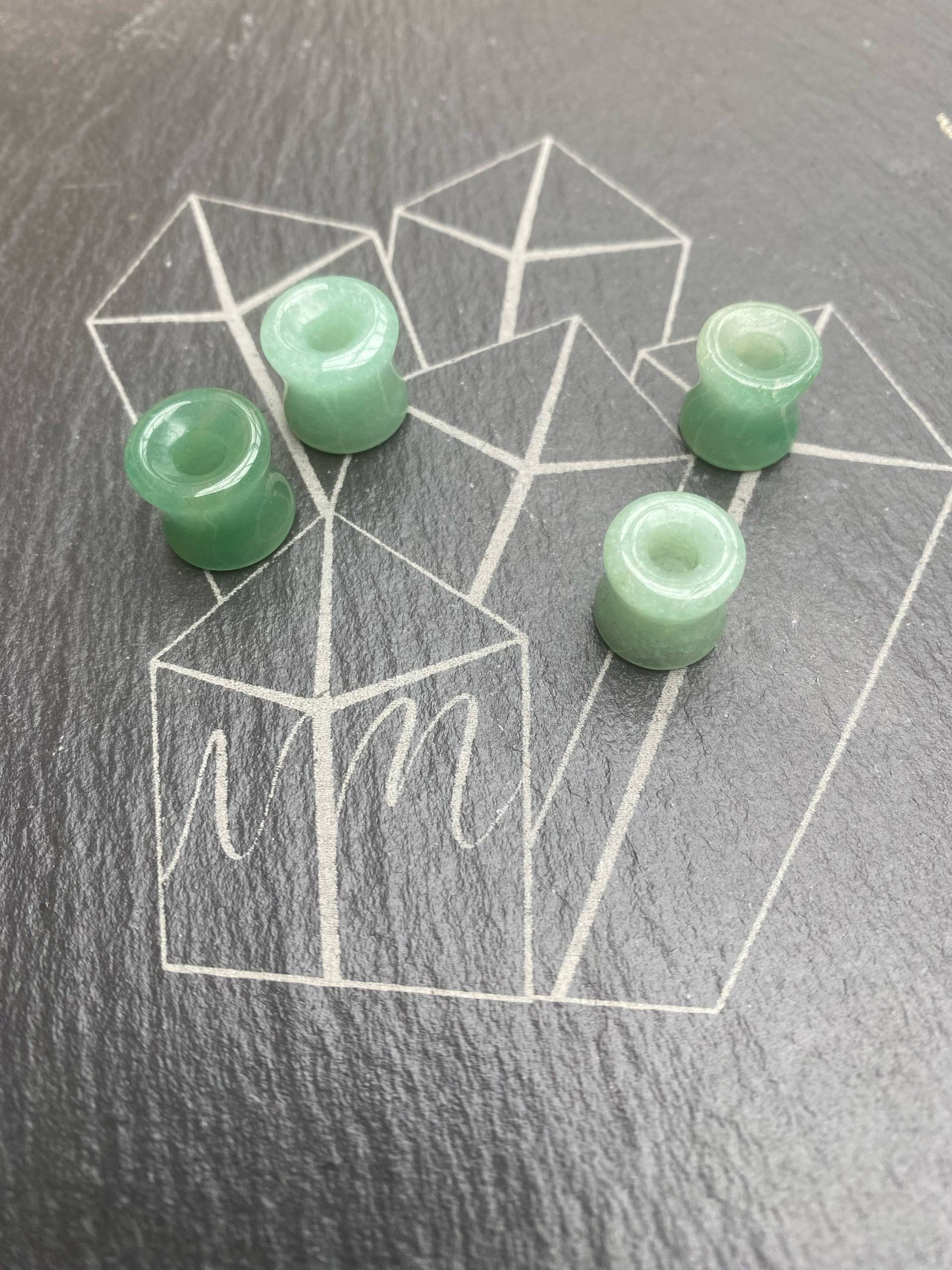 Ohrtunnel Grüner Aventurin von NanesMineralien