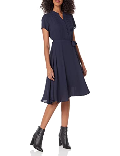 Nanette Nanette Lepore Damen Flatterärmeln und Biesen Kleid, Nanette Navy, 40 von Nanette Nanette Lepore