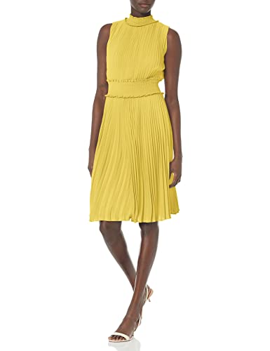 Nanette Nanette Lepore Damen Gesmoktes Damenkleid mit hohem Halsausschnitt Kleid, Laurelleaf, 44 von Nanette Nanette Lepore