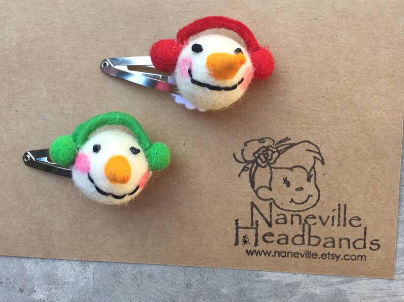 Filz Schneemann Barret Set | 2 Pro Satz Filz Schneemann Barret Set | 2 Pro Satz von Naneville