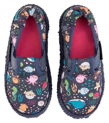 Nanga-Shoes Nanga Hausschuh Klette Aquarium dunkelblau Gr. 34, 9010652023778 von Nanga-Shoes