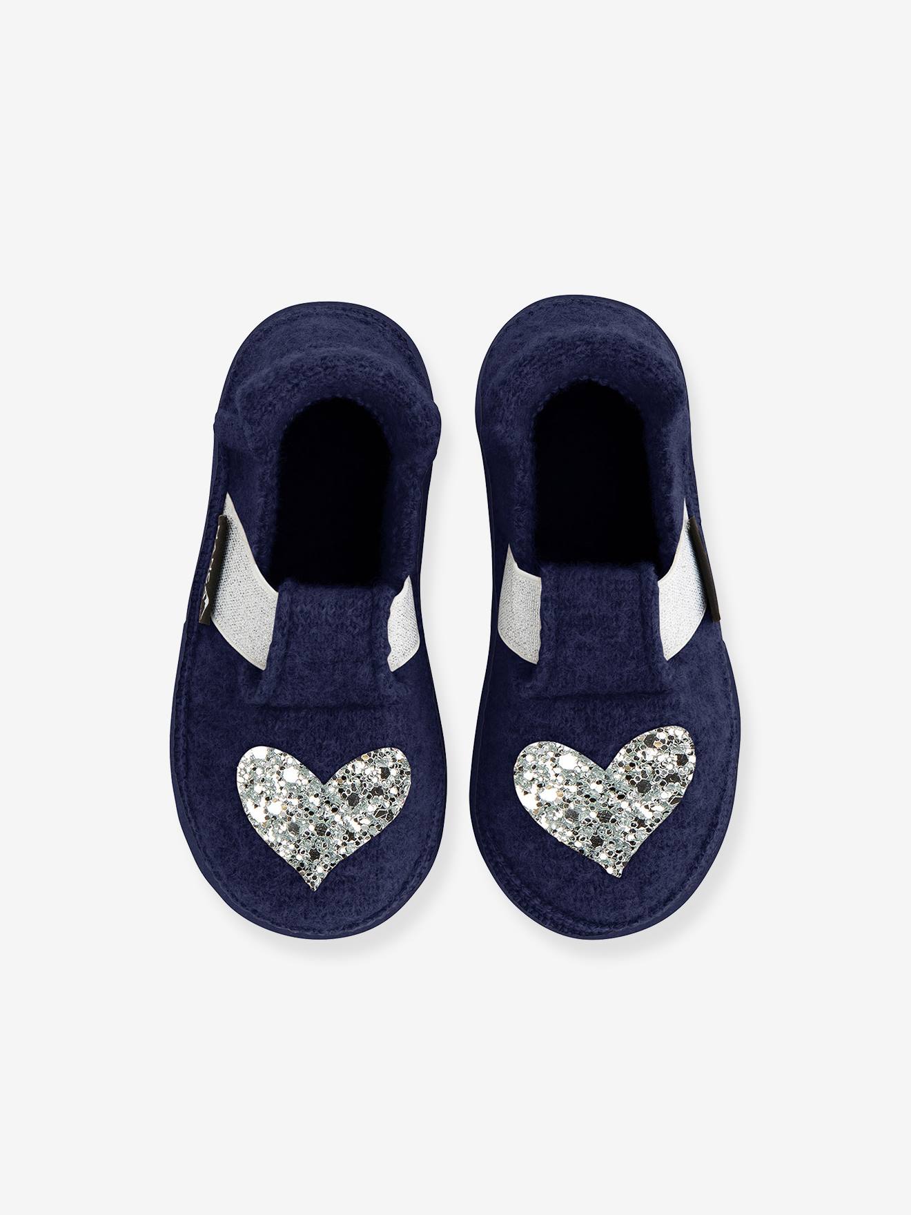 Hausschuhe I HEART U 2.0 aus Wolle Mädchen Nanga von Nanga