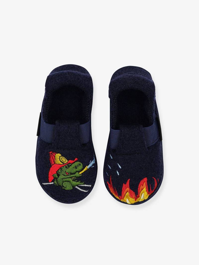 Hausschuhe LITTLE FIREMAN aus Wolle Jungen Nanga von Nanga