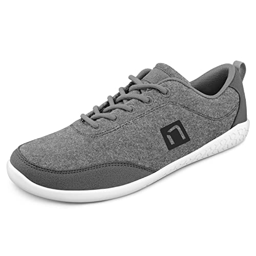 Nanga Barefoot Men - Merino Barfuß Schuhe für Herren, Outdoor Sneaker aus Merinowolle, Gesundheitsschuhe, Traillaufschuhe (Schiefer, Numeric_43) von Nanga