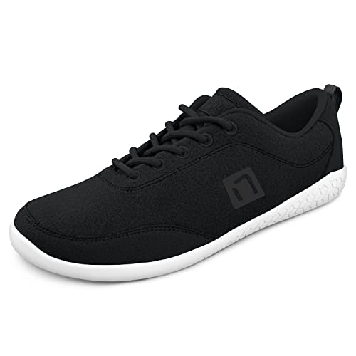 Nanga Barefoot Men - Merino Barfuß Schuhe für Herren, Outdoor Sneaker aus Merinowolle, Gesundheitsschuhe, Traillaufschuhe (schwarz, Numeric_42) von Nanga