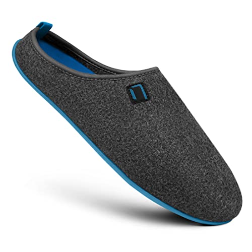 Nanga Erwachsene - Unisex Wool Slipper - Hausschuhe für Damen & Herren, Unisex Filz-Pantoffeln, Slipper mit Rutschfester Gummi-Sohle, Warme Pantoletten aus Wollfilz, Wechselfußbett blau 37 Nanga Erwachsene - Unisex Wool Slipper - Hausschuhe für Damen & Herren, Unisex Filz-Pantoffeln, Slipper mit Rutschfester Gummi-Sohle, Warme Pantoletten aus Wollfilz, Wechselfußbett blau 37 von Nanga