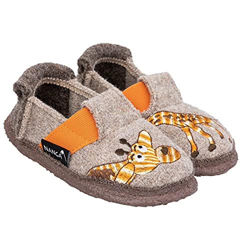 Nanga Kinder - Unisex Kinder Hausschuh Lazy Giraf Natur 25 von Nanga