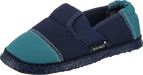 Nanga Kinder - Unisex Kinder-Hausschuhe Klette Petrol 24 von Nanga