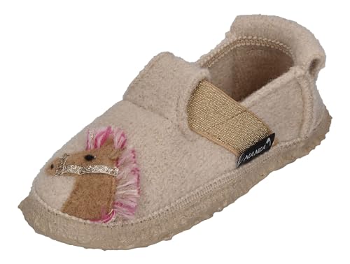 Nanga Mädchen Mädchen Hausschuhe Little Horse beige melé 25 von Nanga