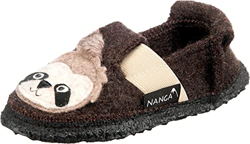 Nanga Jungen Kinder Hausschuh Shaggy Sloth braun 26 von Nanga