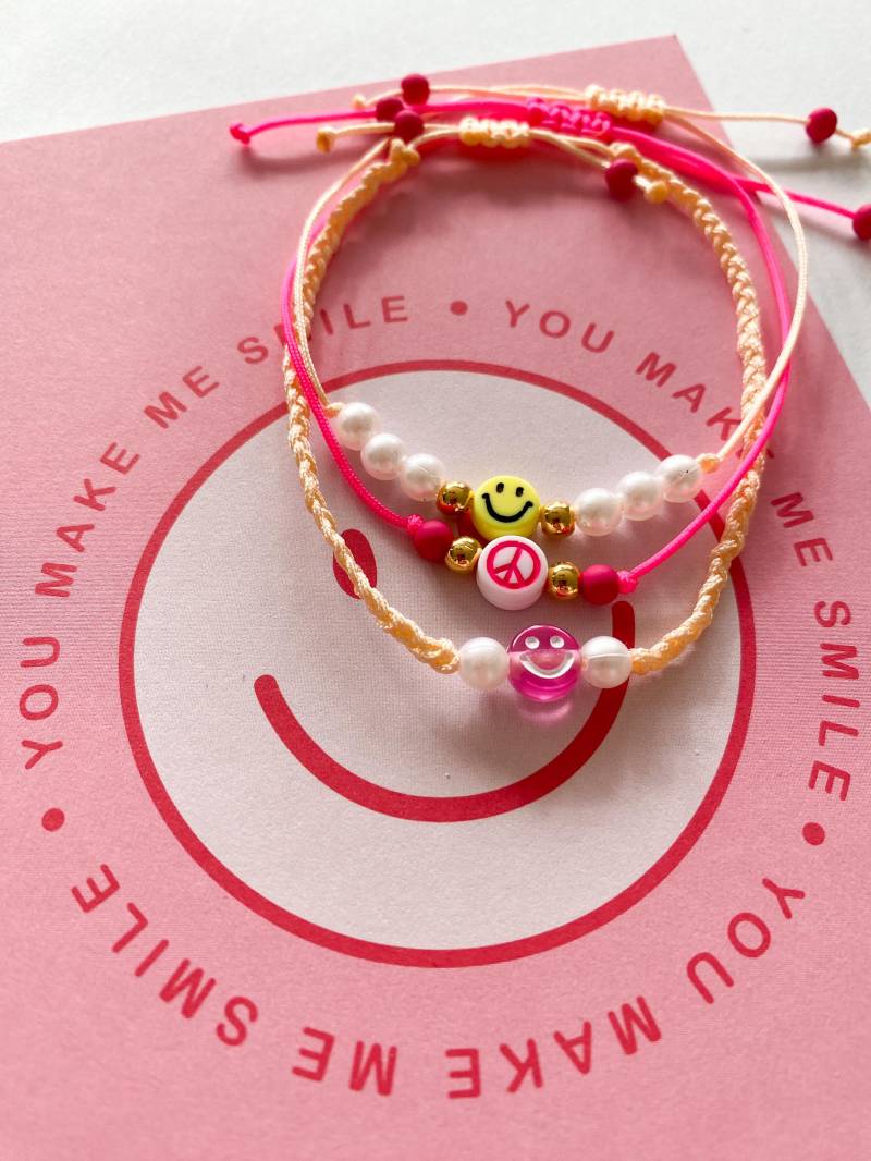 Smiley Armband Set Mit Karte von NaniRainbow