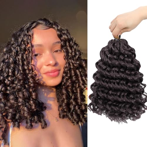 Ocean Wave Häkelhaar, 30,5 cm, 8 Packungen, tiefe Wellen, synthetisch, gelockt, Flechthaar für schwarze Frauen (30,5 cm, 8 Packungen, Nr. 4) von Naniciar