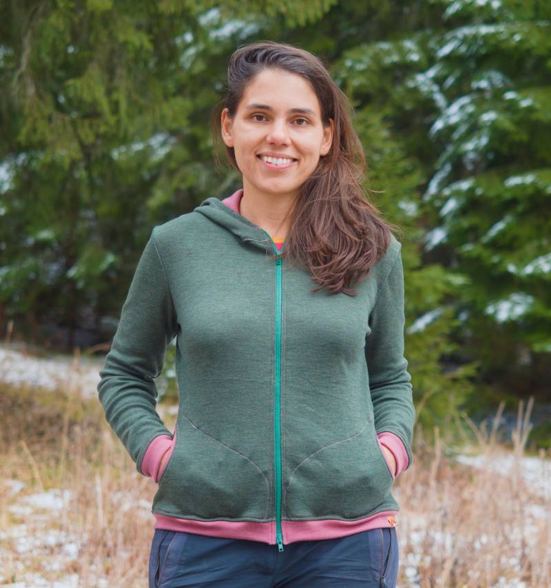 Eleganter Grüner Merino Pulli Mit Reissverschluss | Pullover Hübsche Grüne Muster 100% Kapuzenpullover Wolle Jacke von NankaCreative