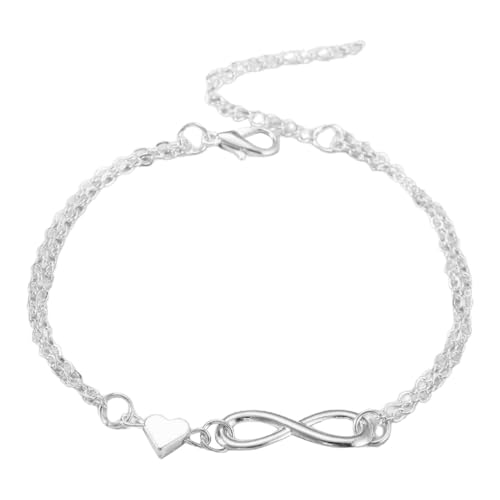Liebessymbol-Armband,Infinity-Herz-Schmuckkollektion,Unendlichkeits-Armband,Schmuck Funkelndes, Unendliches Damen-Charm-Armband,Infinity-Armband-Halskette Für Endlose Liebe Für Frauen Und Mädchen von Nankoyal