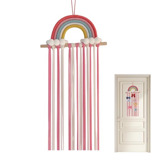 Nankoyal Haarschleifen-Organizer, Schleifenhalter für Mädchen-Haarschleifen - Haarspangenhalter und Aufbewahrung zur Wandmontage,Haarspangen-Aufbewahrungsdisplay mit Regenbogen-Design, von Nankoyal