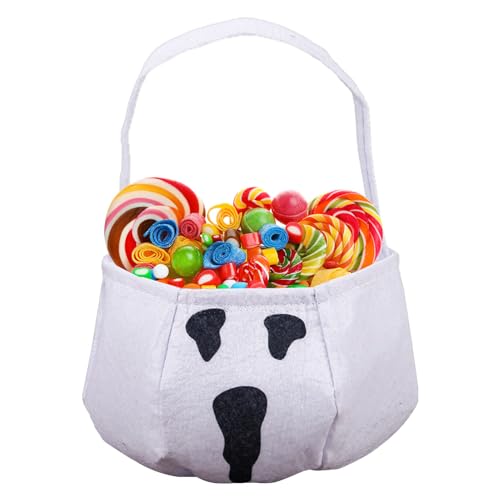 Nankoyal Halloween Tragetaschen | Wiederverwendbare Tragetaschen Mit Griffen Für Süßigkeiten - Halloween Geschenkkorb, Party Mitgebsel Für Mädchen Frauen Männer Freunde Familie von Nankoyal