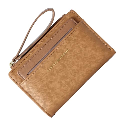 Nankoyal Kurze Reißverschluss-Geldbörse, Reißverschluss-Geldbörse mit Handschlaufe | Kurze Geldbörse mit Reißverschluss | Leichte Geldbörse mit großem Fassungsvermögen und Umhängeband, multifunktional von Nankoyal