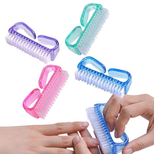 Nankoyal Nagelreinigungsbürste | Nagelbürste mit Griff | Nagelreinigungsbürste, Fingernagelbürsten für Kinder oder Erwachsene, um Hände, Füße und Nägel sauber und ordentlich zu halten von Nankoyal