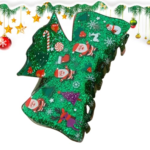 Nankoyal Niedliche rote Haarklammern mit Strasssteinen, Weihnachtsmann-Haarspange | Bequeme Haarklammern - Haarklammern, langlebiger Haarschmuck für Familie, Freunde, Kinder von Nankoyal