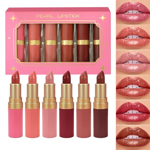 Nankoyal Reise Lippenstift Set, 6er Set Transferfester Lippenstift Nicht Abfärbend, Feuchtigkeitsspendender Langzeit Lippen Makeup Für Alltag Party Hochzeit Mädchen Teenager Nankoyal Reise Lippenstift Set, 6er Set Transferfester Lippenstift Nicht Abfärbend, Feuchtigkeitsspendender Langzeit Lippen Makeup Für Alltag Party Hochzeit Mädchen Teenager von Nankoyal