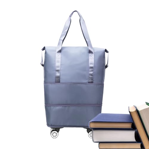 Nankoyal Reisetasche Mit Rädern | wasserdichte Tragbare Rollkoffer - Organizer Kleiderträger Für Sport Einkaufen Expedition Wochenendreisen Urlaub von Nankoyal