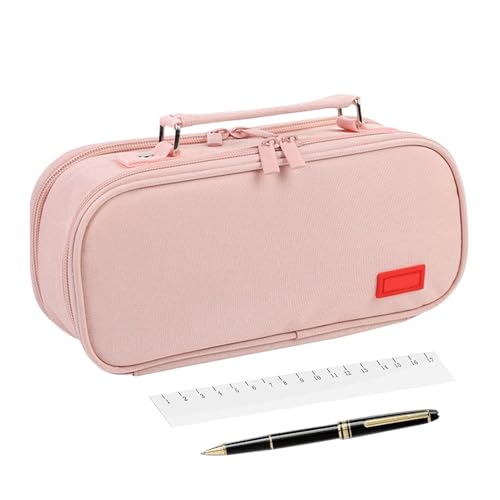 Nankoyal Reißverschluss Stifteetui - Multifach-Organizer Großes Federmäppchen | Stiftetasche für Zuhause Bibliothek Werkraum Kunstunterricht Schule Desktop von Nankoyal