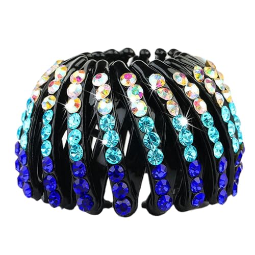 Nankoyal Vogelnest Haarkralle Strass | Erweiterbare Haarklammern für Pferdeschwanzhalter - Bunte modische Brötchenmacher Haarschmuck Donut Brötchenmacher für Frauen Mädchen von Nankoyal