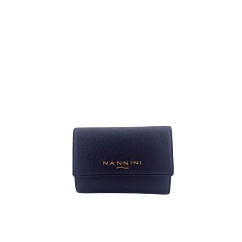 Nannini Wallis Geldbörse 100% Leder, blau, Taglia Unica, Klassisch von Nannini Firenze