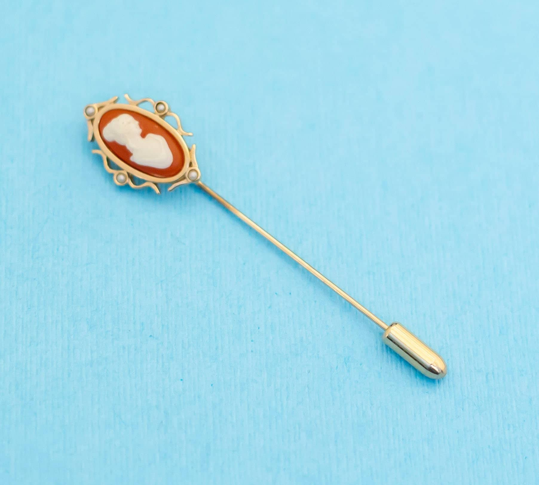 Vintage Lady Cameo Oval Stick Pin Von Avon N22 von NannyUnitedStates