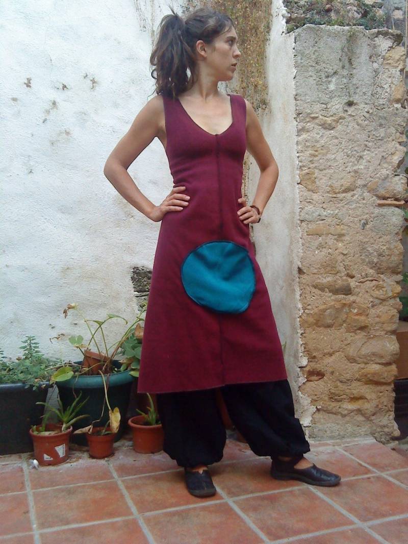 Polar Kleid Pflaume Tasche Runden Türkis von NanouFromTheCourt