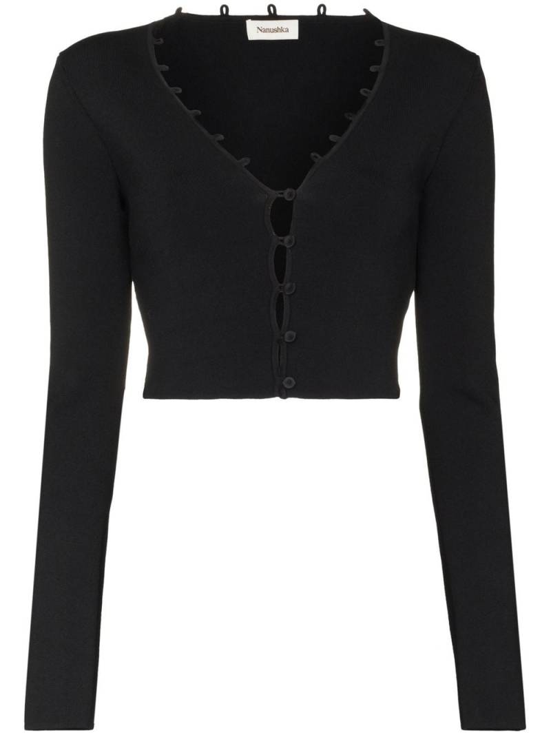 Nanushka Danique Cropped-Cardigan - Schwarz von Nanushka