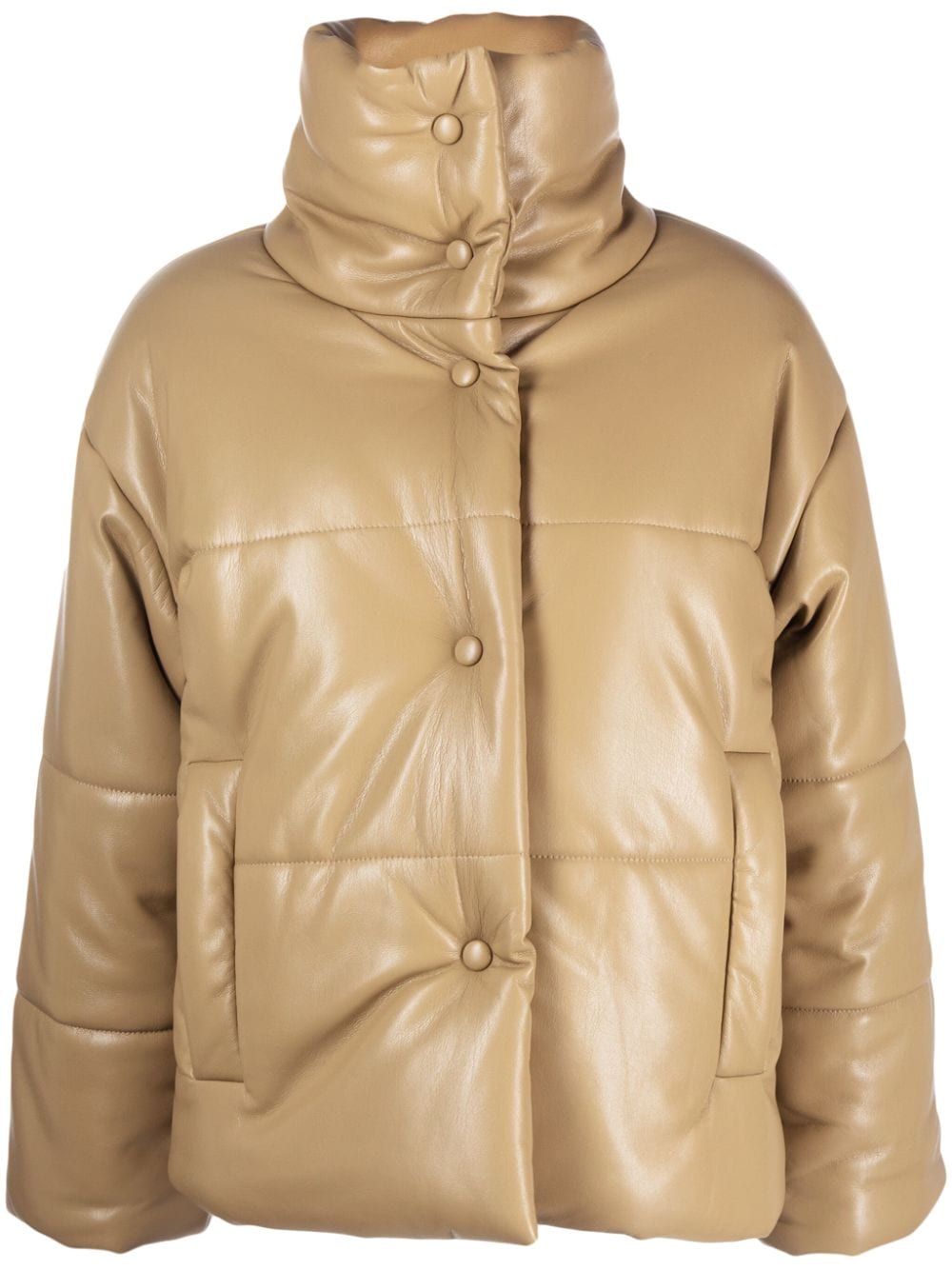 Nanushka Jacke aus Kunstleder - Nude Nanushka Jacke aus Kunstleder - Nude von Nanushka