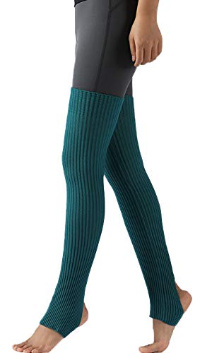 Nanxson Damen Beinwärmer Winter Gerippt Gestrickt Beinstulpen Strumpf für 80er Jahre Party Dance Sport Yoga TTW0072 (licht grün) von Nanxson