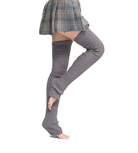 Nanxson Damen Lang Stulpe Leg Warmer Gestrickte Over-Knee Lange Beinstulpe Tanzen Strumpf (Dunkel Grau-65) Nanxson Damen Lang Stulpe Leg Warmer Gestrickte Over-Knee Lange Beinstulpe Tanzen Strumpf (Dunkel Grau-65) von Nanxson
