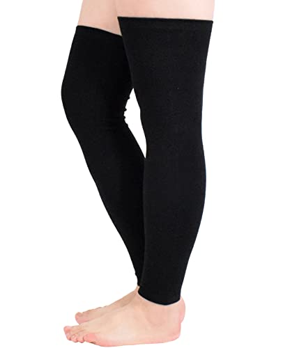 Nanxson Damen Stulpen Lange Winter Beinwärmer über den Knien Fußlose Socken Strumpfhosen Beinlinge (Schwarz) von Nanxson