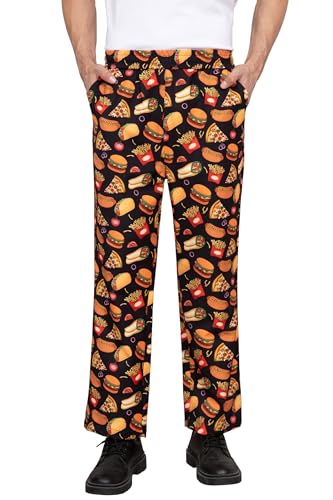 Nanxson Herren Kochhose Arbeitshose mit Gummizug in der Taille Bäckerhose mit Kordelzug von Nanxson