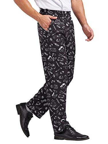 Nanxson Unisex Herren Damen Kochhose Arbeitshose Hose Hotel K¨¹chen Arbeitsbekleidung Uniform mit Elastischer Taille CFM2007 von Nanxson