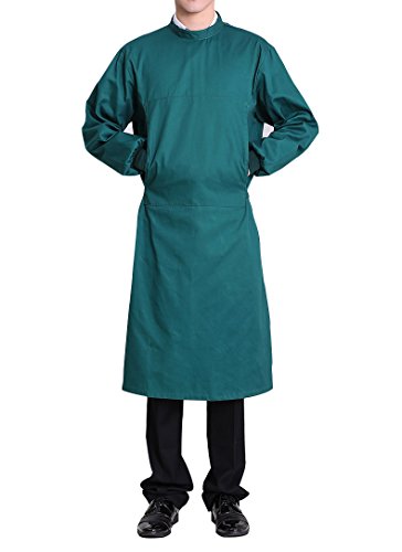 Nanxson Unisex Herren Frauen Operationskittel Lab Medizin Uniform Arbeitskleidung ME0002 (Grün, L) von Nanxson