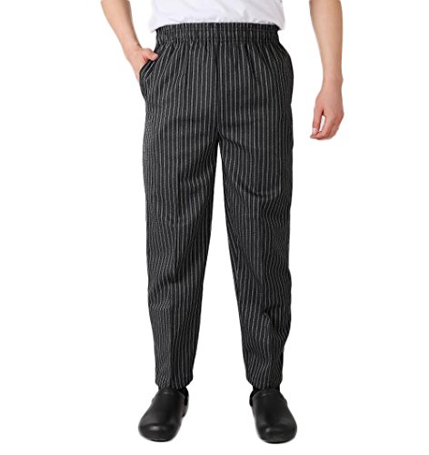 Nanxson Unisx Kochhose Arbeitshose Chefhose Herren Damen Hotel Hose Uniform Berufsbekleidung mit elastischer Taille CFM2002 von Nanxson