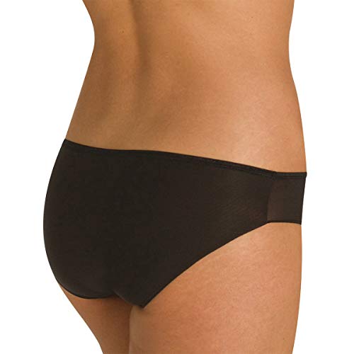 Naomi & Nicole Damen Hüftslip - Unterhose Damen Slip Lasercut Damen Damenslip Microfaser Unsichtbare Höschen mit Silikonabschluss Schwarz Größe L (42) von Naomi & Nicole