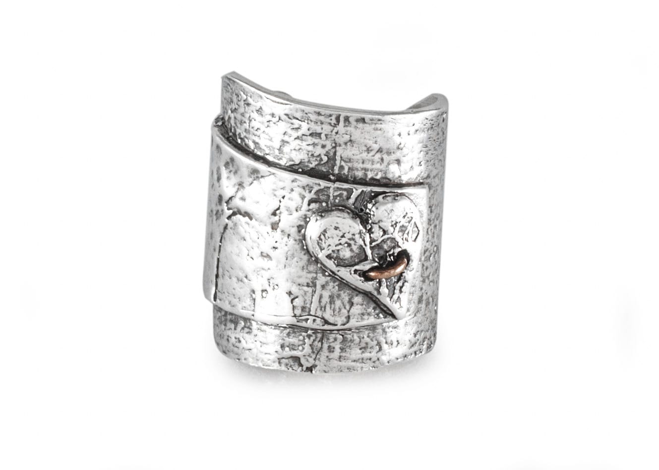 Handgemachter Silber Herz Ring Boho Wrap-Over Band Handgemachter Silber Herz Ring Boho Wrap-Over Band von NaomiLevitin