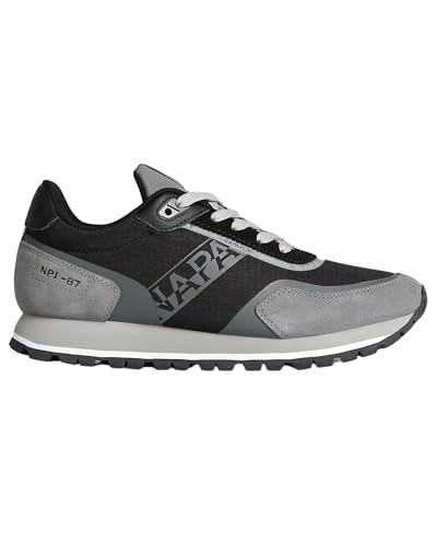 Lotus Herren Sneakers aus schwarzem Leder, Schwarz , 41 EU von Napapijri