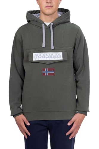 NAPAPIJRI - Burgee Herren Winter-Sweatshirt, Militär, XS von Napapijri