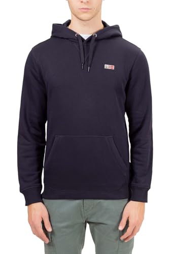 NAPAPIJRI - Buri Herren Winter-Sweatshirt mit Kapuze, Schwarz , XL von Napapijri