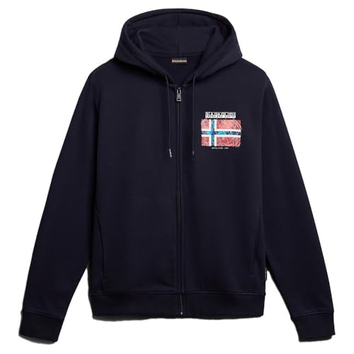 NAPAPIJRI FELPA CON ZIP UOMO BLU von Napapijri