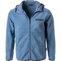 NAPAPIJRI Herren Fleecejacke blau Mikrofaser unifarben von Napapijri