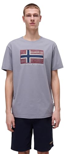 Napapijri Herren,Kurzarm-T-Shirt Semiles,Grau,M von Napapijri