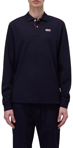 Napapijri Herren,Poloshirt Eruggy mit Langen Ärmeln,Dunkelblau,L von Napapijri
